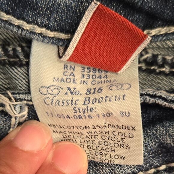 Stetson Womens 816 Classic Bootcut Blue Cotton Blend Jeans Sz 0 X Long - Picture 5 of 12